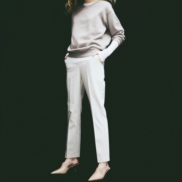 Cream Coloured Slacks from H&M in Size 10 - Picture 3 of 7